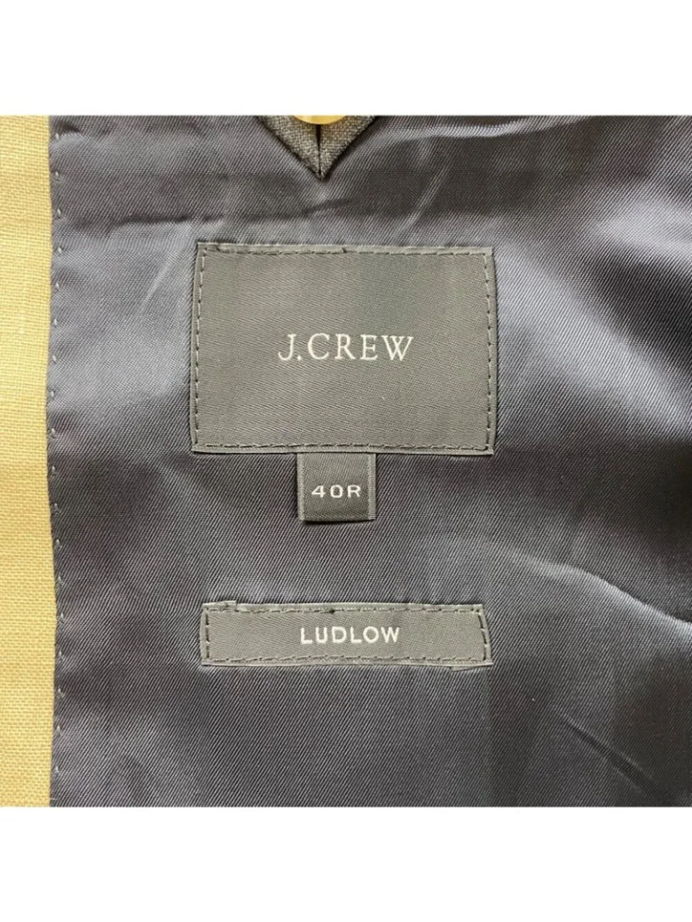 J.Crew Men’s Ludlow 100% Irish Linen 2-Button Blazer Khaki/Tan • 40R